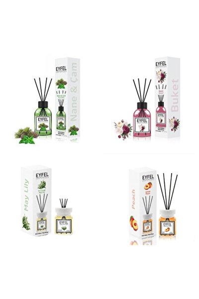 Eyfel Set 4 Eyfel: 1x Pin si menta, 1x Bouquet, 1x Lacramioare, 1x Piersica