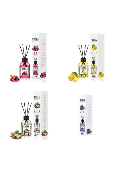 Eyfel Set 4 Eyfel: 1x Fructe de padure, 1x Lamaie, 1x Nuca de cocos, 1x Zambile