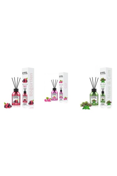 Eyfel Set 3 Eyfel: 1x Fructe de padure, 1x Trandafir, 1x Pin si menta