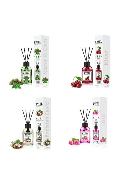 Eyfel Set 4 Eyfel: 1x Pin si menta, 1x Cirese, 1x Nuca de cocos, 1x Trandafir