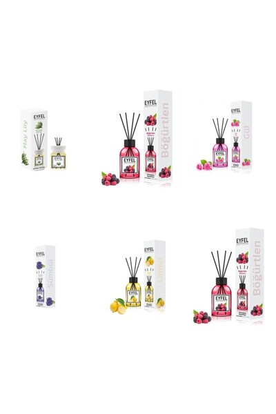 Eyfel Set 6 Eyfel: 1x Lacramioare, 2x Fructe de padure, 1x Trandafir, 1x Zamb...