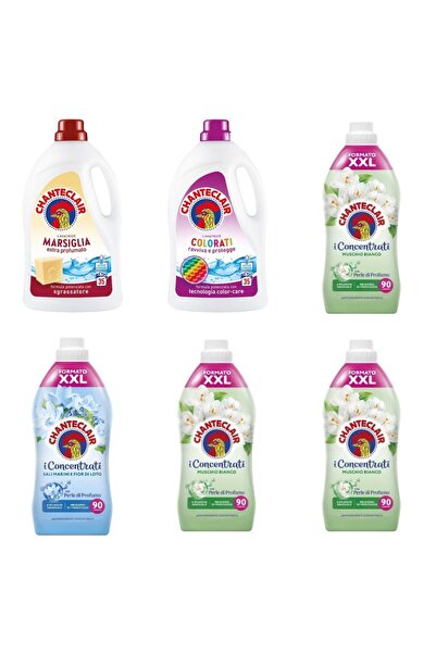 Chanteclair Set 6 Chanteclair: 1x Marseille Detergent, 1x Color Detergent, 3x...
