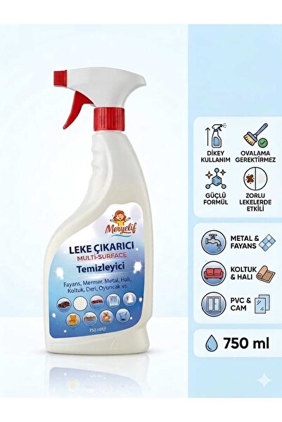 Meryelif %100 Vegan Bitkisel Özlü Çok Amaçlı Leke Çıkarıcı Sprey 750 ml - Hal...