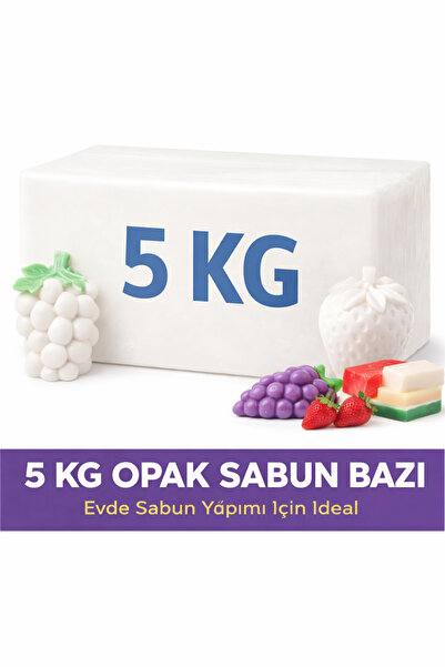 Organik Hekim 5 KG OPAK Sabun Bazı Premium Kalite Gliserinli Kolay Eritme Doğ...