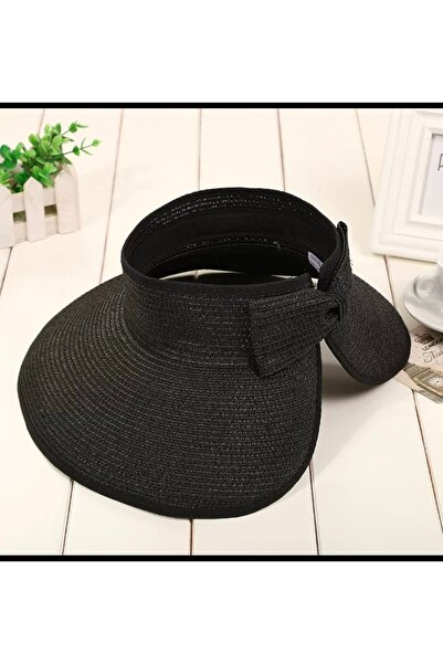 WOHOME Ρυθμιζόμενο ψάθινο καπέλο με γείσο, αναδιπλούμενο καπέλο ηλίου με λεπτ...