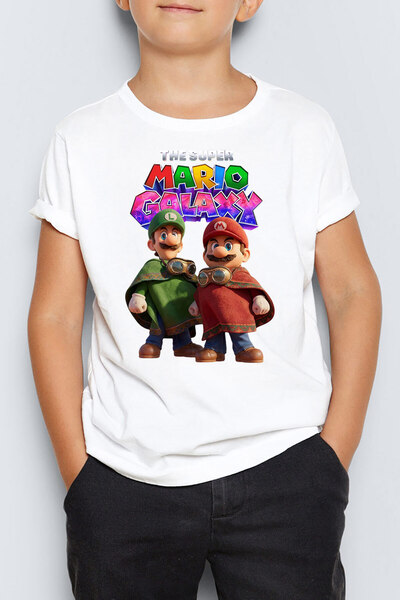 Morinna Μπλουζάκι Super Mario Galaxy με στάμπα Unisex για παιδιά 4-13 ετών MR-12