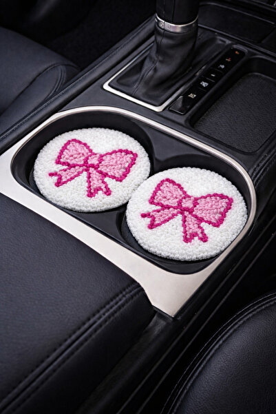 3d layer craft Punch Embroidered Car Coaster 7cm – Non-Slip Car Coaster-Car A...