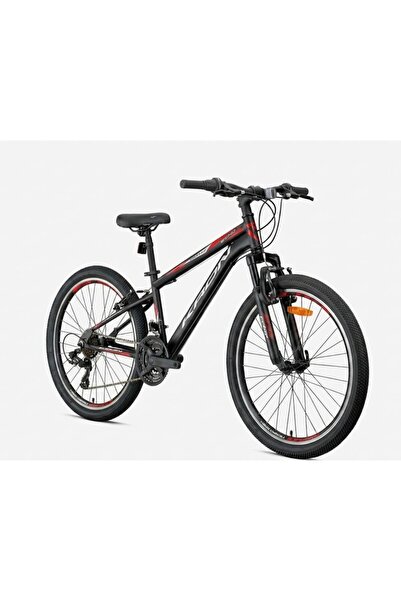 Kron VORTEX 4.0 - 24 MTB - 14' - 21 Vites - V.B. - Mat Siyah-Gri/Kırmızı