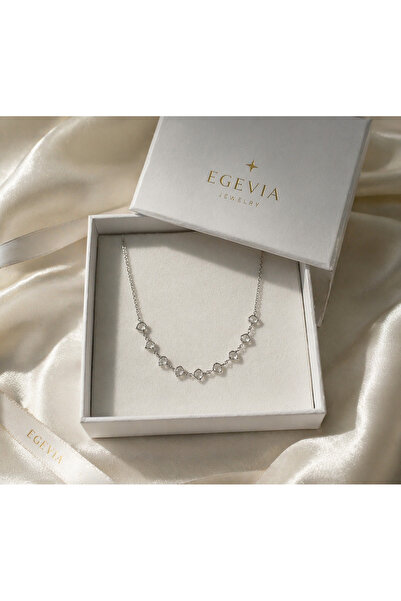 Ege via jewelry Ege via premium kalp taşlı kolye