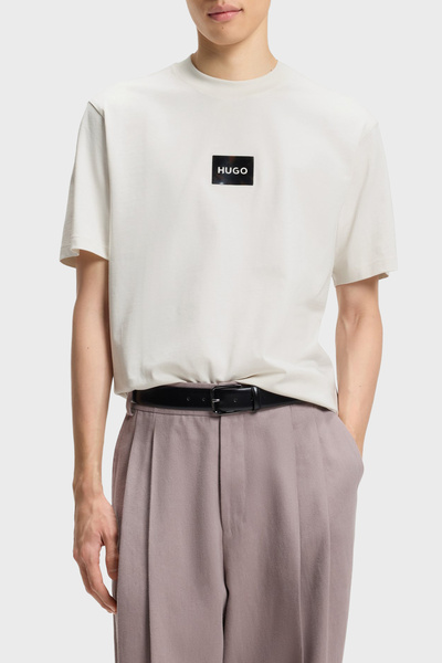 HUGO Pamuklu Relaxed Fit Logolu Bisiklet Yaka T Shirt Erkek T SHİRT 50557445 102