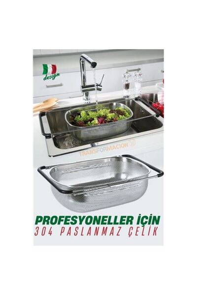 ModaCar Sink Strainer Adjustable Colander 304 Stainless Steel 721523