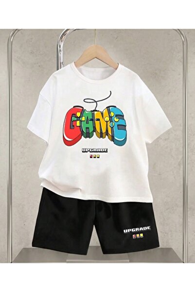 SVART WEAR Σετ Παιδικό Μπλουζάκι και Σορτς με Στάμπα Game Upgrade