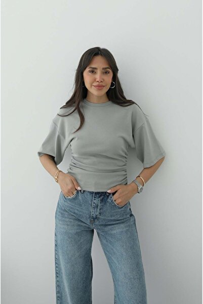 Havoş Μπλουζάκι Sis Grisi με σούρες στα πλαϊνά