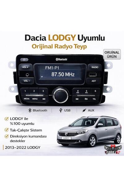 Dacia Lodgy Uyumlu Orijinal Radyo Teyp (Cd’siz) Yeni Versiyon Beyaz Ekran lı