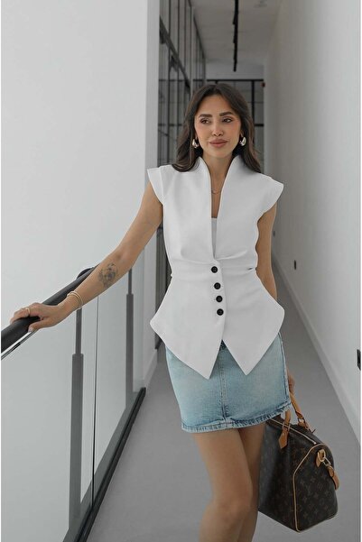 Havoş Λευκό γιλέκο Luzern με δέσιμο στην πλάτη