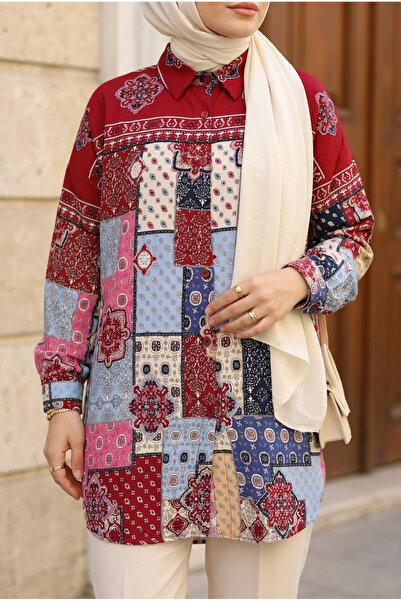 Kirazca Butik Women's Ethnic Patterned Tunic Shirt 80/85 cm