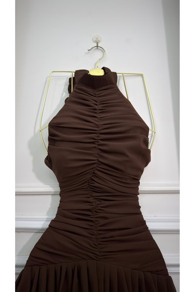 leen fashion Short Brown Dress