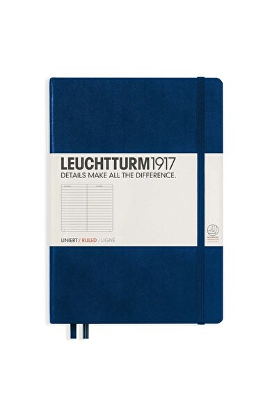 Leuchtturm1917 Notepad Medium (A5), Hard Cover, 249 Numbered Pages, Dark Blue