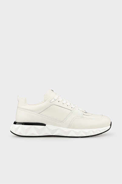 Elle Shoes Beyaz Deri Erkek Spor Ayakkabı