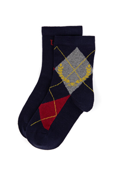 U.S. Polo Assn. Șosete bleumarin pentru băieți, pachet de 2 50318052-VR033