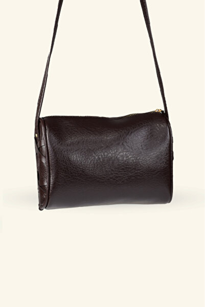 birizmoda Γυναικεία τσάντα ώμου με λεπτομέρεια στα πλάγια - Καφέ Αγχρωματισμένο