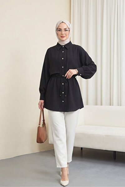 Modamorfo Πουκάμισο με δέσιμο στη μέση, λεπτομέρεια μπολερό και κουμπιά από π...