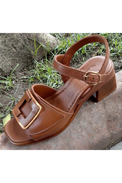 Venüs 26022127Y Women's Genuine Leather Summer Heeled Classic Shoes