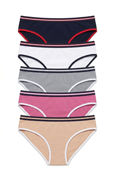 Nicoletta Γυναικεία εσώρουχα 5 τεμαχίων σε συσκευασία Lycra βαμβακερά με φαρδ...