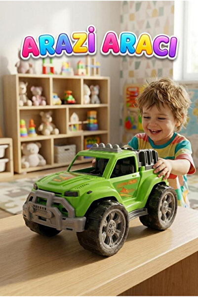 Tıfıl Toys Fileli Dev Tekerlekli 38cm Detaylı 4x4 Arazi Aracı Tasarımlı Eğiti...