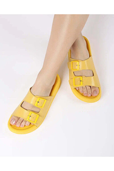 Chirpy Women's Summer Double Buckle Slippers - Yella