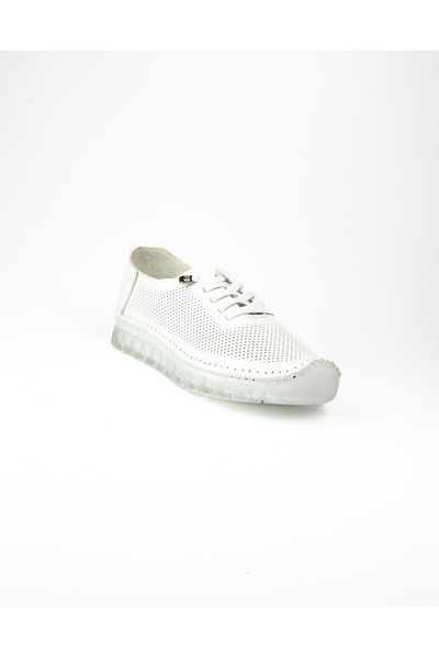 Castle Black 22384 White Leather Casual Women's Shoes