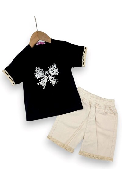 VOY KİDS Στενή εφαρμογή! Κοριτσίστικο καλοκαιρινό λινό σορτς για ηλικίες 3-4-...