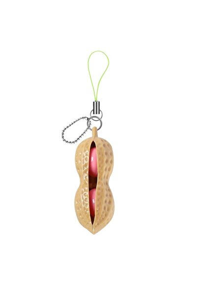 Cyrax Breloc jucărie antistres alunecare, Peanut Fidget Toy, Crem