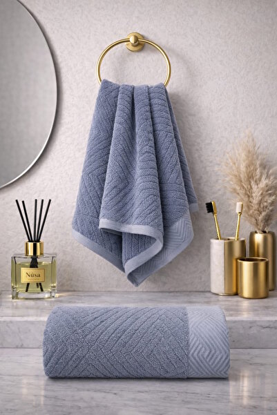 Nuşa Πετσέτα με σχέδιο πυραμίδας 100% βαμβάκι 70x140