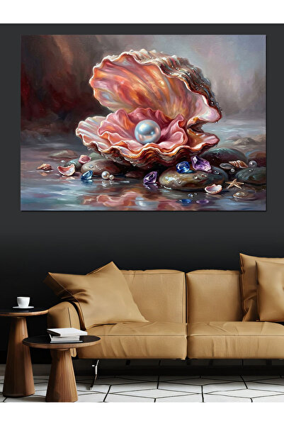 Artmeg Perla strălucitoare în interiorul unei scoici de mare - Pânză decorati...
