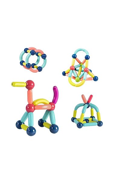 Cyrax Set de construcție magnetic, 42 de piese, 20x6.5x18 cm, Multicolor