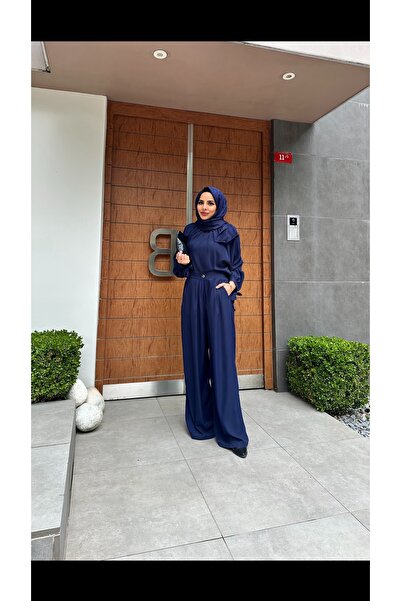 Bess Store Costum cu salopetă pentru femei, cu aspect de hijab
