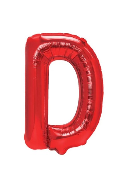 Cyrax Balon din folie metalizată, litera D, cu băț roșu inclus