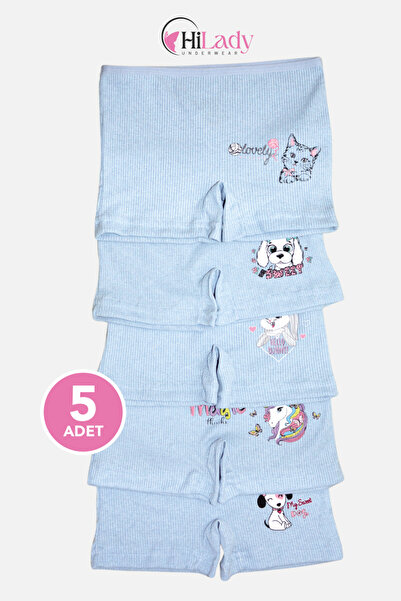 Hilady Κοριτσίστικα εσώρουχα, Πακέτο 5 τεμαχίων, Βρεφικό μπλε με στάμπα, Βαμβ...