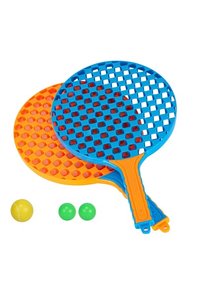 Cyrax Set de badminton pentru copii, pentru joacă și antrenament, Albastru Po...