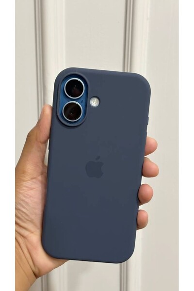 MELIFLIO iPhone 16 Uyumlu Içi Kadife Lansman Premium Kılıf - Lacivert