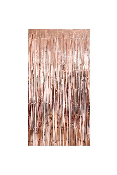 Cyrax Perdea cu franjuri, Dimensiune 100x200 cm, Aur roz