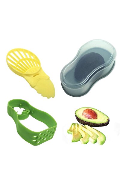 Cyrax Recipient de depozitare pentru avocado 5-în-1, 15x4.5x7 cm Gri