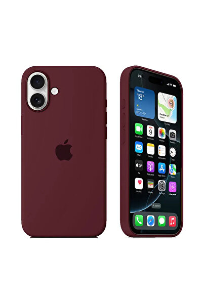 MELIFLIO iPhone 17 Uyumlu Içi Kadife Lansman Premium Kılıf - Bordo