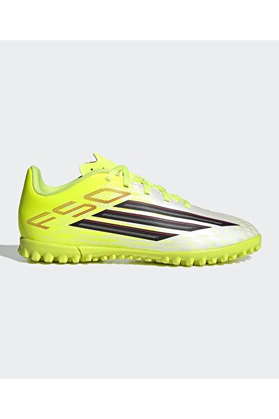 adidas حذاء كرة قدم F50 Club Turf - لون أصفر شمسي 2/أسود أساسي/أحمر لوسيد