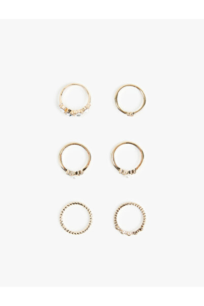 Koton Stone Detailed 6-Piece Ring Set