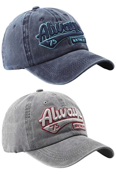 Uniquetrenders Set de 2 șepci de baseball unisex, ajustabile, cu broderie Alw...