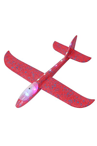Cyrax Avion planor cu lumini integrale, Poliester, 48 cm, Roșu