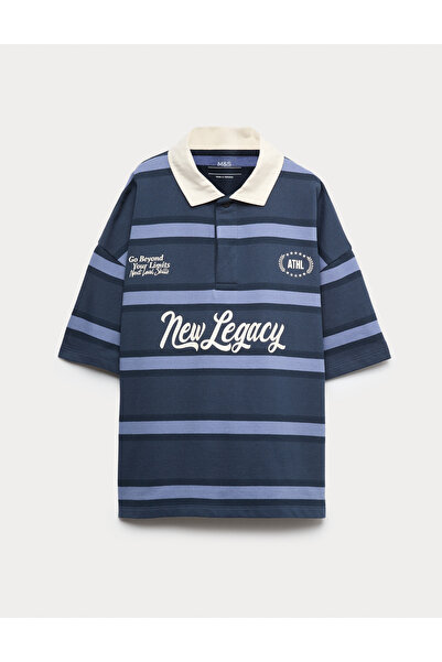 Marks & Spencer Desenli Polo Yaka Tişört