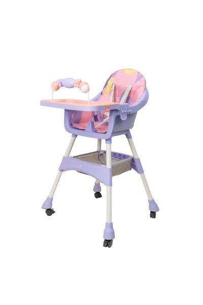FOXMAG24 Καρέκλα φαγητού για παιδιά 5-72 μηνών, μέγιστο βάρος 50 κιλά, μωβ